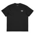 A black short-sleeve crewneck t-shirt with a small white graphic on the left chest reading 'MIDNIGHT VEIL'. 